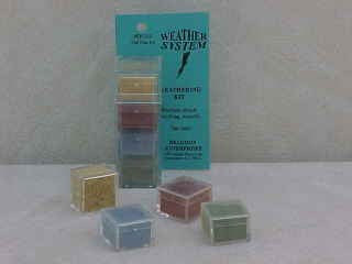 Bragdon Enterprises 162 1/2oz Weathering Powder Set (4) Old Yeller, Green Grunge, The Blues, Used Brick