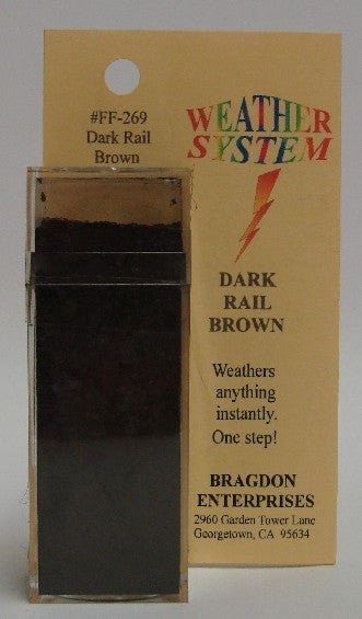 Bragdon Enterprises 269 2oz Dark Rail Brown Weathering Powder