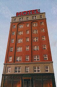 Branchline Trains 201 HO Scale Trackside Hotel Backdrop - Laser-Art -- Kit - 5-3/4 x 2-3/4 x 13" 14.6 x 7 x 33cm