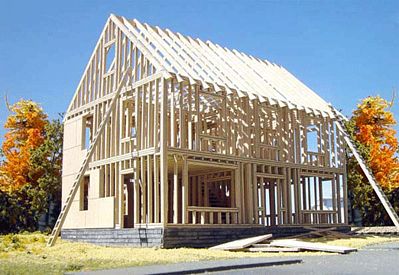 Branchline Trains 413 O Scale House Under Construction - Laser-Art -- Kit - 9 x 6-1/2 x 8" 22.9 x 15.5 x 20.3cm