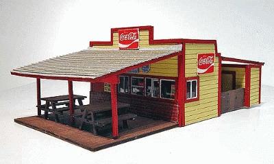Branchline Trains 446 O Scale Laser Art Structure Kits - Commercial Buildings -- Burger Stand