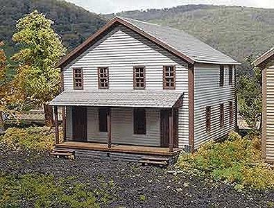 Branchline Trains 607 HO Scale Laser Art Structure Kits -- Company House #6; 3-1/2 x 6 x 4"