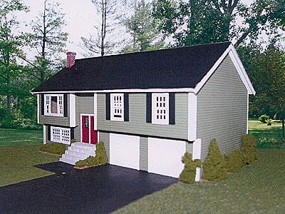 Branchline Trains 616 HO Scale Hillcrest Raised Ranch - Laser-Art -- Kit - 6-3/4 x 4 x 4" 17.1 x 10.2 x 10.2cm