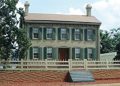 Branchline Trains 626 HO Scale The Lincoln House - Laser-Art -- Laser-Cut Wood Kit - 5-1/2 x 7-1/2 x 5" 14 x 19.1 x 12.7cm