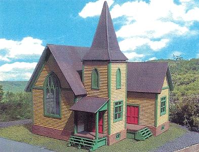 Branchline Trains 642 HO Scale Laser Art Structure Kits -- Church
