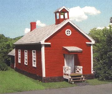 Branchline Trains 644 HO Scale Schoolhouse - Laser-Art -- Kit - 3 x 9 x 4" 7.6 x 22.9 x 10.2cm