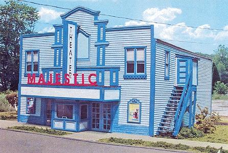 Branchline Trains 654 HO Scale Majestic Theatre -- Kit - 7 x 5-1/2 x 3" 17.8 x 14 x 7.6cm