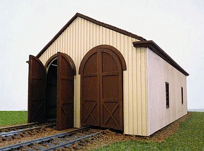 Branchline Trains 657 HO Scale 2-Stall Wood Engine House - Laser-Art -- Kit - 8-1/4 x 5 x 4" 21 x 12.7 x 10.2cm
