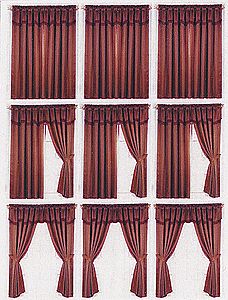Branchline Trains 770 O Scale Window Treatment Sheets -- 8 Different Sheets