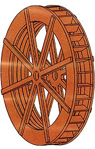 Branchline Trains 788 HO Scale Grist Mill Water Wheel -- Kit