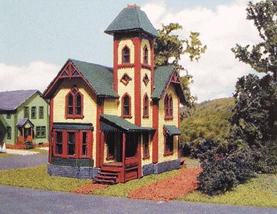Branchline Trains 801 N Scale Tower House - Laser Art -- Kit - 2-1/2 x 1-1/4 x 3" 6.4 x 3.2 x 7.6cm