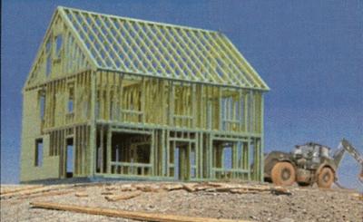 Branchline Trains 813 N Scale House Under Construction - Laser-Art -- Kit - 2-3/4 x 2 x 2-1/2" 7 x 5.1 x 6.4cm