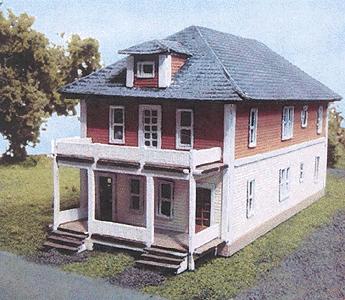Branchline Trains 827 N Scale Laser Art Structure Kits - Catalog Homes -- Beverly 2-Family House
