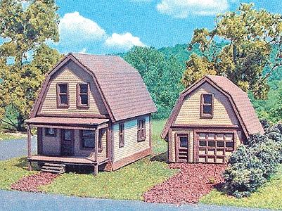 Branchline Trains 839 N Scale Tucson Catalog House w/Garage - Laser Art -- Kit