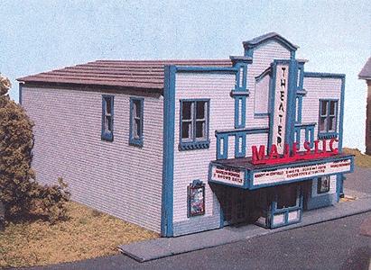 Branchline Trains 854 N Scale The Majestic Theater - Laser Art -- Kit - 3-1/2 x 3 x 1-1/2" 8.9 x 7.6 x 3.8cm