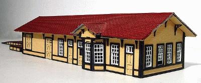 Branchline Trains 865 N Scale Santa Fe #4 Standard Station - Laser-Art -- Kit - 6 x 2-1/2 x 1-1/2" 15.2 x 6.4 x 3.8cm
