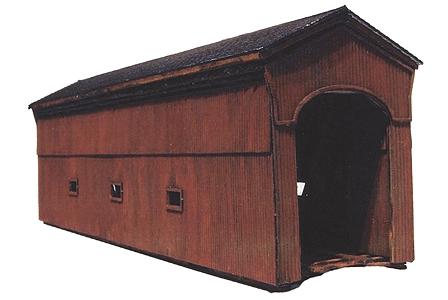 Branchline Trains 872 N Scale Shoreham Covered Bridge - Laser Art -- Laser-Cut Wood Kit