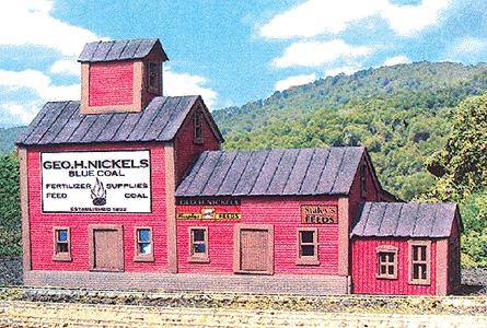 Branchline Trains 892 N Scale Nickels Feed Mill - Laser Art -- Kit