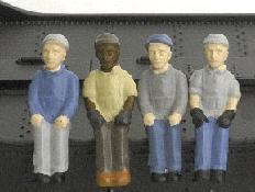 Broadway Limited 1006 HO Scale Engineer & Fireman Figure Sets (Press Fit or Glue for All BLI Engines) -- Style A, B, C & D pkg(4)