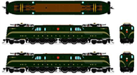 Broadway Limited 3440 N Scale GG1 Electric w/Sound & DCC - Paragon3 -- Pennsylvania Railroad #4813 (Brunswick Green, 5-Stripe, brown Roof, Futura)