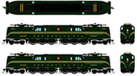 Broadway Limited 3443 N Scale GG1 Electric w/Sound & DCC - Paragon3 -- Pennsylvania Railroad #4825 (Brunswick Green, 5-Stripe, Roman Lettering)