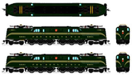 Broadway Limited 3445 N Scale GG1 Electric w/Sound & DCC - Paragon3 -- Pennsylvania Railroad #4816 (Brunswick Green5-Stripe, Buff Roman Lettering)