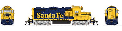 Broadway Limited 4265 HO Scale EMD GP20 - Sound and DCC - Paragon4(TM) -- Santa Fe #3013 (Warbonnet, blue, yellow)