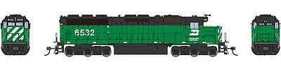 Broadway Limited 4284 HO Scale EMD SD45 Low-Nose w/Sound & DCC - Paragon3(TM) -- Burlington Northern #6532 (Cascade Green, black, white)