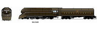 Broadway Limited 4436 HO Scale Streamlined Class K4 4-6-2 Pacific & 170P75 Tender w/Sound & DCC - Paragon3 -- Painted, Unlettered (Brunswick Green)