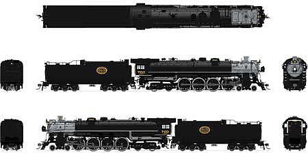 Broadway Limited 4925 HO Scale Class E-1 4-8-4 w/Sound, DCC & Smoke - Paragon3 Hybrid -- Spokane, Portland & Seattle #700 (black)