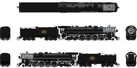 Broadway Limited 4927 HO Scale Class E-1 4-8-4 w/Sound, DCC & Smoke - Paragon3 Hybrid -- Spokane, Portland & Seattle #702 (black)