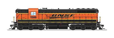 Broadway Limited 5800 HO Scale EMD SD9 - Sound and DCC - Paragon3(TM) -- BNSF Railway 1586 (Fantasy Scheme, black, orange, Wedge Logo)
