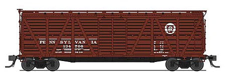Broadway Limited 5887 HO Scale PRR K7 Stock Car with Hog Sounds - Ready to Run -- Pennsylvania Railroad (Tuscan, Circle Keystone)