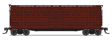 Broadway Limited 5898 HO Scale PRR K7 Stock Car with Cattle Sounds - Ready to Run -- Painted, Unlettered (Boxcar Red)