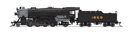 Broadway Limited 5955 N Scale USRA 2-8-2 Heavy Mikado - Sound and DCC - Paragon3(TM) -- Louisville & Nashville #1869 (black, graphite, yellow)