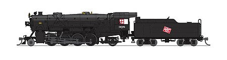 Broadway Limited 5956 N Scale USRA 2-8-2 Heavy Mikado - Sound and DCC - Paragon3(TM) -- Milwaukee Road #308 (black, Red CMStP&P Logo)