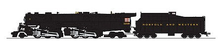Broadway Limited 5989 HO Scale N&W Class A 2-6-6-4 - Sound & DCC - Paragon3 -- Norfolk & Western #1218 (Museum Glossy Finish, black)