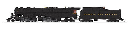 Broadway Limited 5995 HO Scale N&W Class A 2-6-6-4 22i Tender, Roller Bearing Rods - Sound & DCC - Paragon -- Norfolk & Western 1239 (black)
