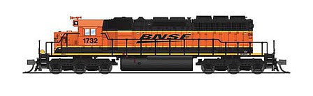 Broadway Limited 6192 N Scale EMD SD40-2 Low Nose - Sound and DCC - Paragon4 -- BNSF Railway 1732 (H3, black, orange, Wedge Logo)
