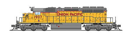 Broadway Limited 6204 N Scale EMD SD40-2 Low Nose - Sound and DCC - Paragon4 -- Union Pacific 1907 (Armour Yellow, gray, red, yellow Frame Stripe)