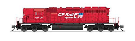 Broadway Limited 6211 N Scale EMD SD40-2 High Nose - Sound and DCC - Paragon4 -- Canadian Pacific 5480 (B Unit, red, white, Dual Flags Logo)