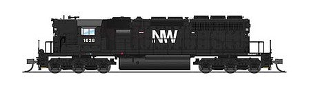 Broadway Limited 6213 N Scale EMD SD40-2 High Nose - Sound and DCC - Paragon4 -- Norfolk & Western 1635 (black, white, NW Logo)