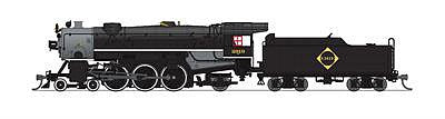 Broadway Limited 6220 N Scale USRA 4-6-2 Heavy Pacific - Sound and DCC - Paragon3(TM) -- Erie 2919 (black, graphite, yellow)