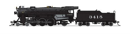 Broadway Limited 6222 N Scale USRA 4-6-2 Heavy Pacific - Sound and DCC - Paragon3(TM) -- Santa Fe #3415 (black, silver)
