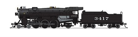 Broadway Limited 6223 N Scale USRA 4-6-2 Heavy Pacific - Sound and DCC - Paragon3(TM) -- Santa Fe 3417 (black, silver)