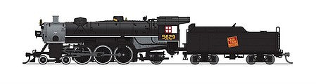 Broadway Limited 6246 N Scale USRA 4-6-2 Light Pacific - Sound and DCC - Paragon3(TM) -- Grand Trunk Western 5629 (black, graphite, red, Tilted Logo)