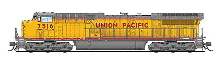 Broadway Limited 6281 N Scale GE AC6000CW - Sound & DCC - Paragon3 -- Union Pacific 7516 (Armour Yellow, gray, red Frame Stripe)