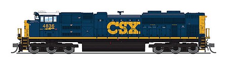 Broadway Limited 6296 N Scale EMD SD70ACe - Sound and DCC - Paragon3(TM) -- CSX 4836 (YN3, blue, yellow)