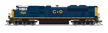 Broadway Limited 6301 N Scale EMD SD70ACe - Sound and DCC - Paragon3(TM) -- Progressive Rail Leasing #4834 (Unofficial C&O Lettering, YN3; blue, yellow)