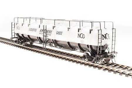 Broadway Limited 6317 HO Scale High-Capacity Cryogenic Tank Car 2-Pack - Ready to Run -- NCG (white, black)